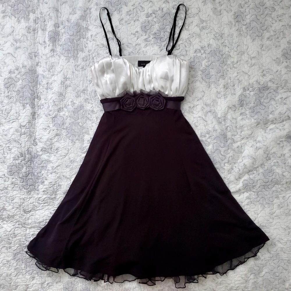 Goth Dark Coquette Whimsygoth Cocktail Dress with Ruffled Hem